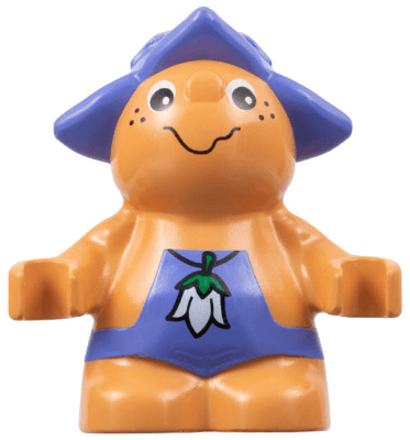 LEGO Duplo Figure Little Forest Friends Male Medium Violet Outfit with White Flower Pattern (Too (31233pb02) Duplo Minifigure