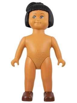 Duplo Figure Doll, Marie Large, Reddish Brown Shoes, without Clothes (6078083)