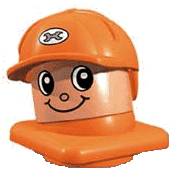 LEGO Primo Figure Head Truck Driver with Helmet (45219c03) LEGO Minifigure