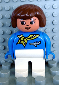 LEGO Duplo Figure Flight Attendant (4555pb010) Duplo Minifigure