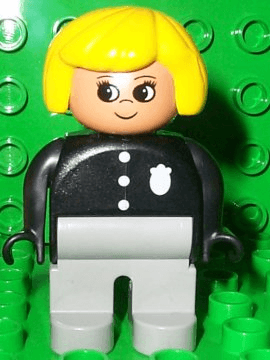 LEGO Duplo Figure Female Police Yellow Hair (4555pb018) Duplo Minifigure