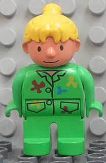 Duplo Figure, Female, Wendy in Wallpapering Outfit (4172389)