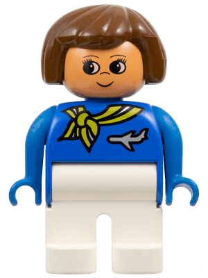 LEGO Duplo Figure Flight Attendant (4555pb218) Duplo Minifigure