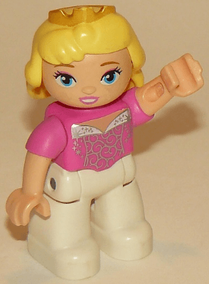 LEGO Duplo Figure Lego Ville Disney Princess Aurora Oval Eyes (6062796 / 6078542) (47394pb147a) Duplo Minifigure