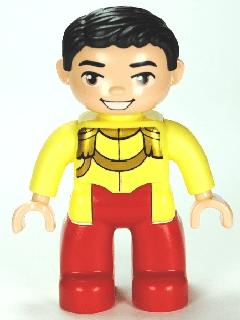 Duplo Figure Lego Ville, Disney Princess, Prince Charming, Black Hair