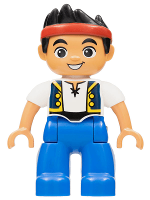 LEGO Duplo Figure Lego Ville Never Land Pirates Jake (6031799 / 6078563) (47394pb162) Duplo Minifigure