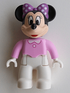 LEGO Duplo Figure Lego Ville Minnie Mouse Bright Pink Top (6108824 / 6206107 / 6269179) (47394pb195) Duplo Minifigure