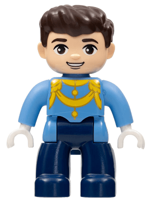 Duplo Figure Lego Ville, Disney Princess, Prince Charming, Reddish Brown Hair
