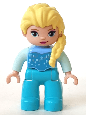 LEGO Duplo Figure Lego Ville Disney Princess Elsa Medium Azure Legs (47394pb277) Duplo Minifigure