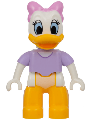 LEGO Duplo Figure Lego Ville Daisy Duck Bright Pink Bow (47394pb313) Duplo Minifigure