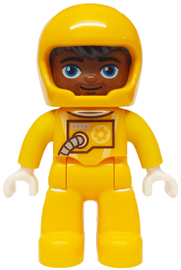 Duplo Figure Lego Ville, Astronaut Male, Bright Light Orange Spacesuit and Helmet (6472609)