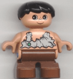 LEGO Duplo Figure Child Type 2 Boy Black Hair (Caveman) (6453pb001) Duplo Minifigure