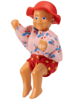 Scala Doll (Baby Thomas with Large Eyes Pattern with Clothes, Hat)