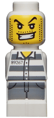 LEGO Microfigure City Alarm Thief (85863pb073) City Minifigure