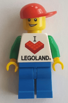 LEGO LEGOLAND Park Male I Brick LEGOLAND Top Red Short Bill Cap (LLP006) LEGO Minifigure
