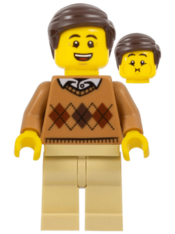 LEGO LEGOLAND Park Male with Dark Brown Hair (LLP015) minifigure