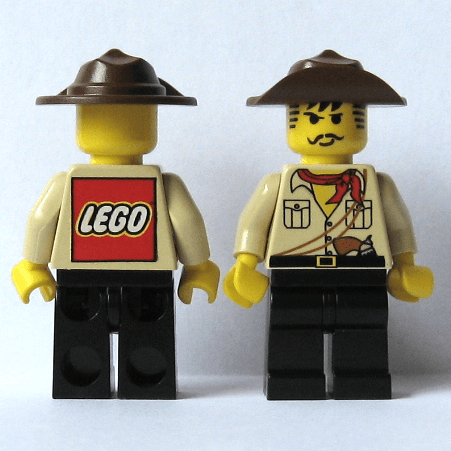 LEGO Johnny Thunder (Desert) with LEGO Logo on Back (adv010a) Adventurers Minifigure