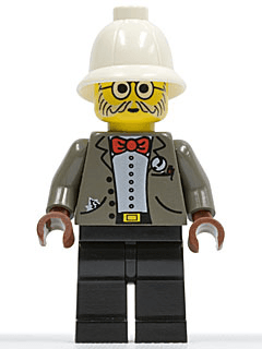 Dr. Kilroy / Dr. Charles Lightning - Dark Gray Open Jacket, Black Legs, White Pith Helmet