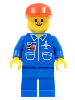Airport - Blue, Blue Legs, Red Cap
