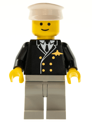 Airport - Pilot, Light Gray Legs, White Hat