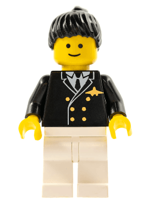 Airport - Pilot, White Legs, Black Ponytail Hair