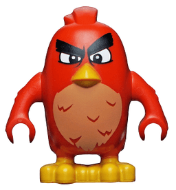 LEGO Red Annoyed Left Eyebrow Raised (ang005) minifigure
