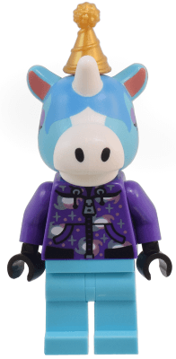 Julian - Dark Purple Hoodie, Pearl Gold Party Hat