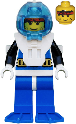 LEGO Aquanaut 1 with Blue Flippers (aqu001a) minifigure