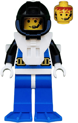 LEGO Aquanaut 3 with Blue Flippers (aqu029) minifigure