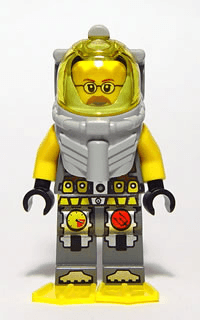 Atlantis Diver 6 - Jeff Fisher - With Yellow Flippers and Trans-Yellow Visor