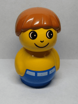 LEGO Primo Figure Boy with Blue Base Yellow Top Dark Orange Hair (baby017) minifigure