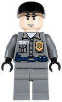 Arkham Asylum Guard - Light Nougat Head, Black Cap
