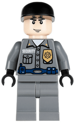 Arkham Asylum Guard - Light Nougat Head, Black Cap
