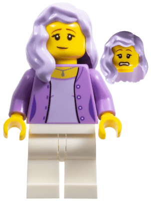LEGO Female Medium Lavender Jacket Lavender Mid-Length Hair (bdp036) Icons Minifigure