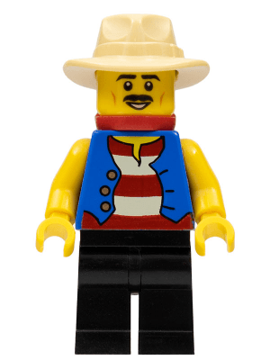 LEGO Gondolier Red and White Striped Shirt and Blue Vest Red Bandana (bdp043) Icons Minifigure
