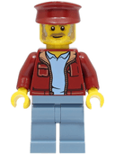 Fishing Boat Captain - Dark Red Jacket and Hat