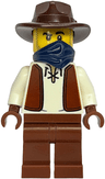 Gold Mine Miner - Male, White Shirt with Reddish Brown Vest, Reddish Brown Legs, Dark Brown Fedora, Dark Blue Bandana
