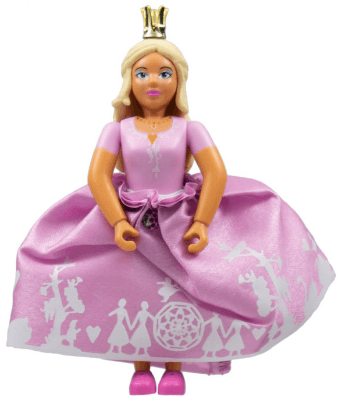 Belville Female, Adult Woman (Princess) - Bright Pink Top, Light Yellow Hair, Dark Pink Shoes, Skirt, Crown