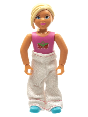 Belville Female - Light Yellow Hair, Pink Shirt with Strawberries Pattern, Pants