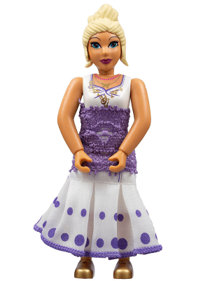 Belville Female, Adult Woman  - White Shorts, White Top with Gold Filigree Pattern, Light Yellow Hair, Gold Shoes, Skirt