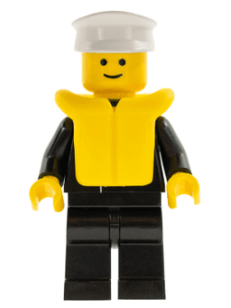 LEGO Boat Admiral with Gold Anchor Pattern Life Jacket (boat004) minifigure