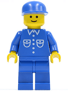 Shirt with 6 Buttons - Blue, Blue Legs, Blue Cap