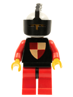 Classic - Knights Tournament Knight Black, Red Legs with Black Hips, Light Gray Helmet, Black Visor