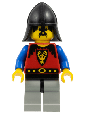 Dragon Knights - Knight 1, Light Gray Legs with Black Hips, Black Neck-Protector