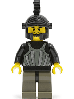 Fright Knights - Knight 1, Black Dragon Helmet, no Plume