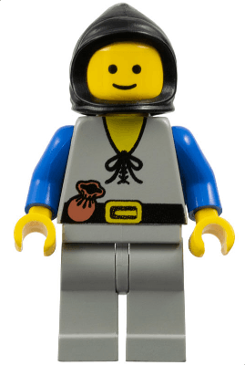 Peasant - Light Gray Legs, Black Hood