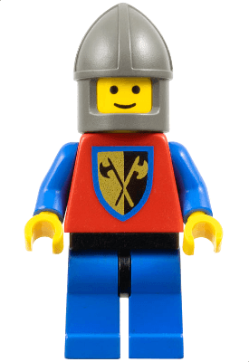 Crusader Axe - Blue Legs with Black Hips, Dark Gray Chin-Guard