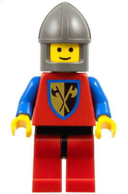 Crusader Axe - Red Legs with Black Hips, Dark Gray Chin-Guard