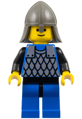 Scale Mail - Blue, Blue Legs with Black Hips, Dark Gray Neck-Protector