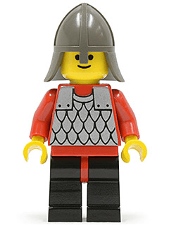 Scale Mail - Red with Red Arms, Black Legs with Red Hips, Dark Gray Neck-Protector